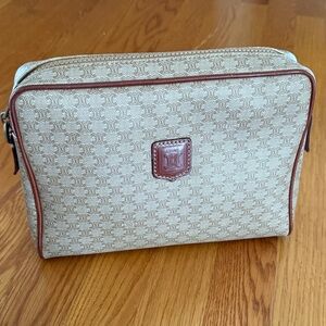 Celine Tan and Brown Toiletry Bag